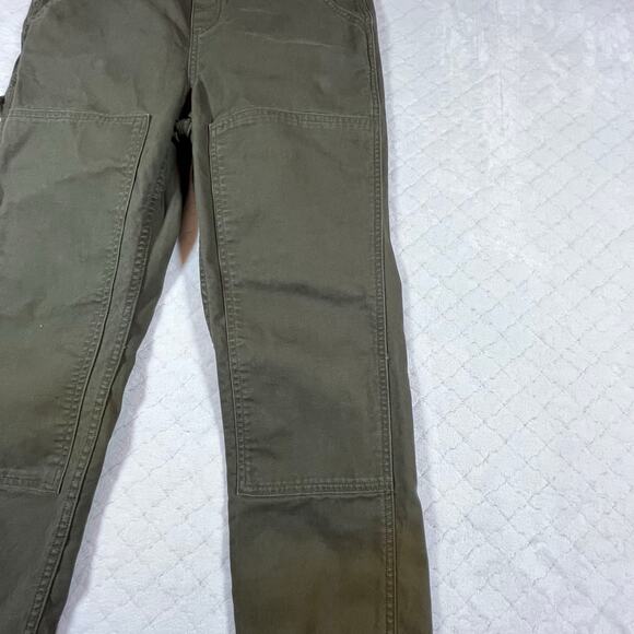 REI Trailsmith Overalls Utility Trail Work Double Knee Pockets Green Women Sz 2 - Picture 3 of 7